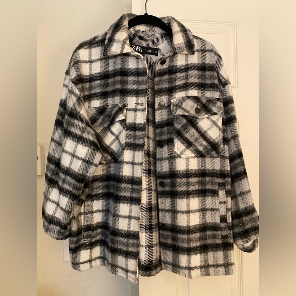 Zara plaid coat